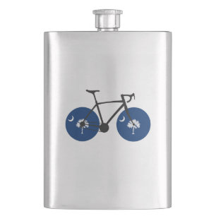 South Carolina Flag Bicycle Hip Flask