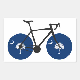 South Carolina Flag Bicycle Rectangular Sticker