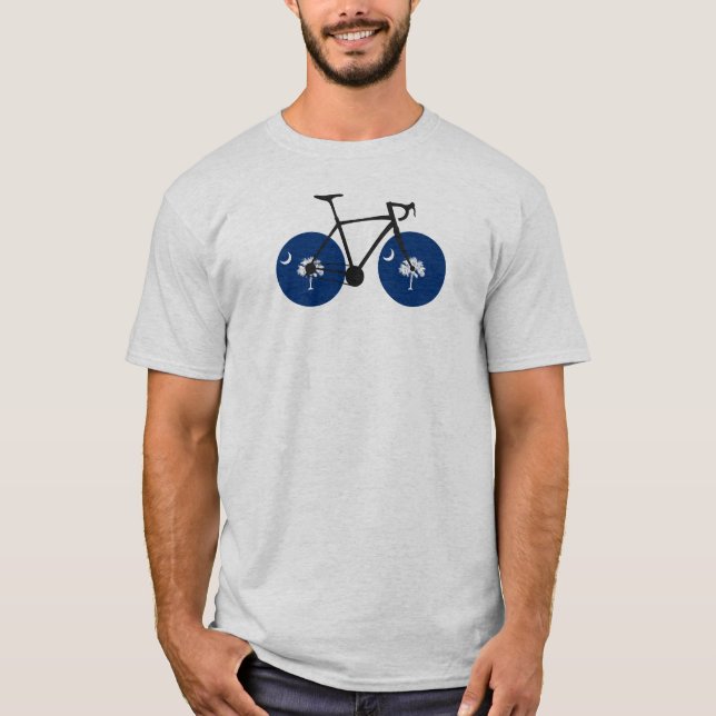 South Carolina Flag Bicycle T-Shirt (Front)