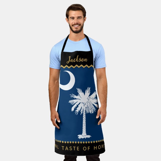 South Carolina Flag Chefs Apron, Carolina Apron (Worn)