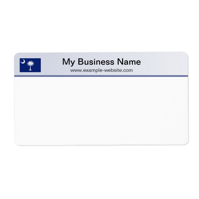 South Carolina Flag Header Shipping Label (Front)