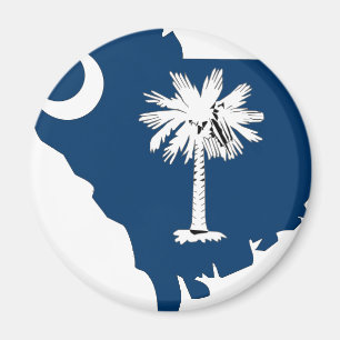 South Carolina Flag Map Magnet