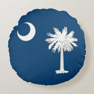 South Carolina flag Round Cushion