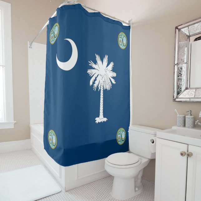South Carolina flag Shower Curtain (In Situ)