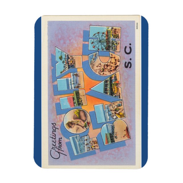 South Carolina, Folly Beach Magnet (Vertical)