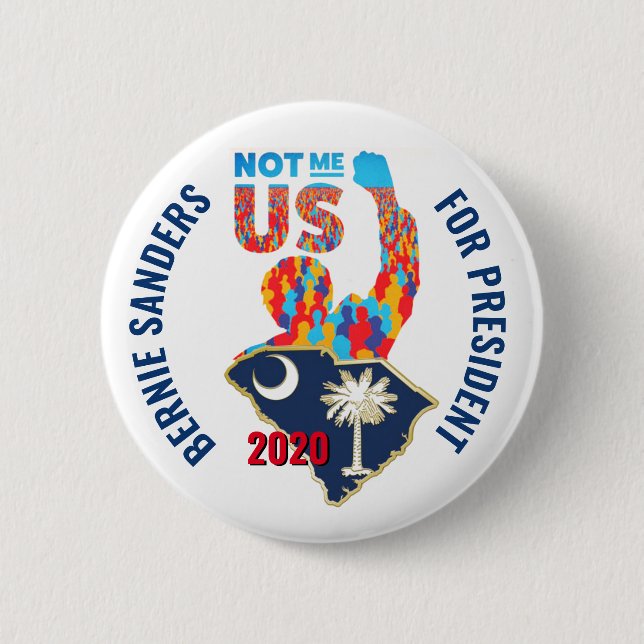 SOUTH CAROLINA FOR BERNIE 6 CM ROUND BADGE (Front)