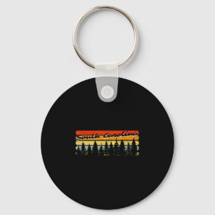 South Carolina Forest Sunset Trees Cabin Theme Sou Key Ring
