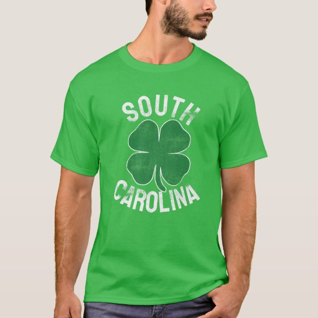 South Carolina Gift St. Patrick's Day Shamrock Clo T-Shirt (Front)
