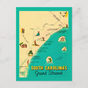 South Carolina Grand Strand Postcard