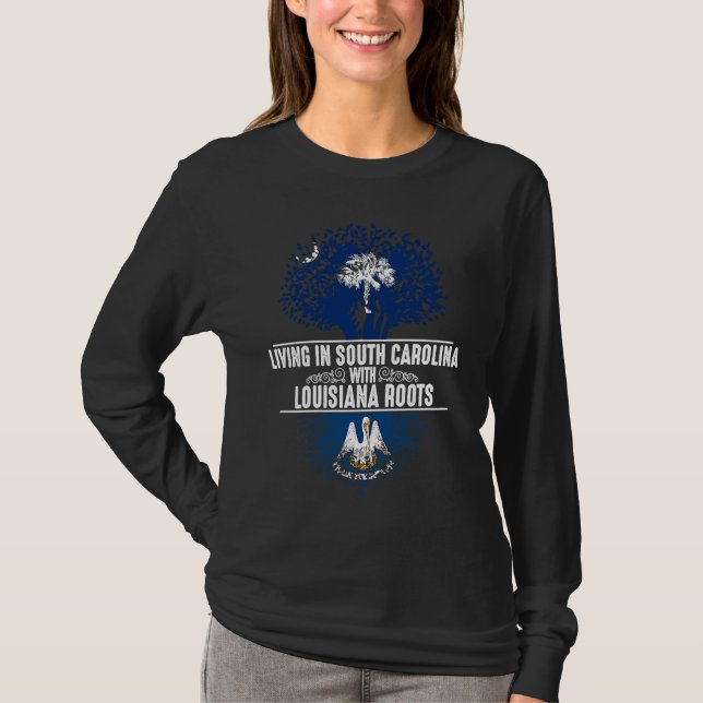 South Carolina Home Louisiana Roots State Tree T-Shirt (Front)