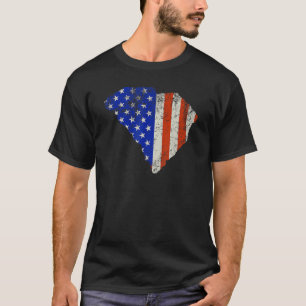 South Carolina Home Usa Flag T-Shirt