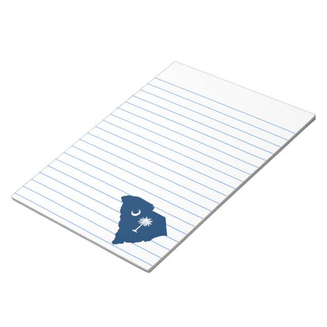 South Carolina in Blue and White Notepad (Angled)