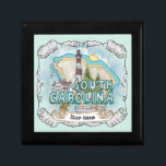 South Carolina Lighthouse custom name Gift Box<br><div class="desc">South Carolina Lighthouse custom name gift box by ArtMuvz Illustration. Matching Lighthouse apparel, Lighthouse t-shirts, Lighthouse gifts. Lighthouse t-shirt, christmas and birthday gifts, lighthouse collector apparel. Lighthouse gifts are a great way to show someone you care, especially if they love the ocean, the coast, or lighthouses themselves. Lighthouses are iconic...</div>