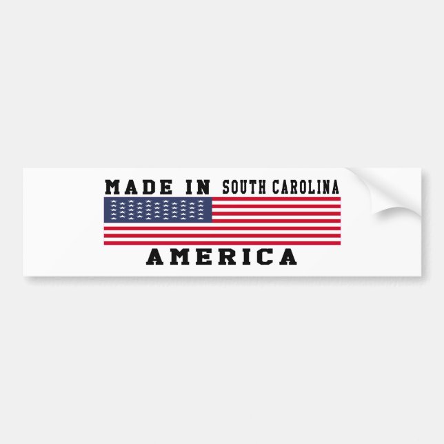 South Carolina Made In Designs Bumper Sticker (Front)