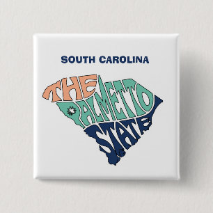 South Carolina Nickname Word Art 15 Cm Square Badge