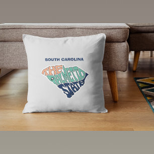 South Carolina Nickname Word Art Cushion