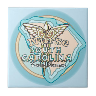 South Carolina Nurse Caduceus Tile