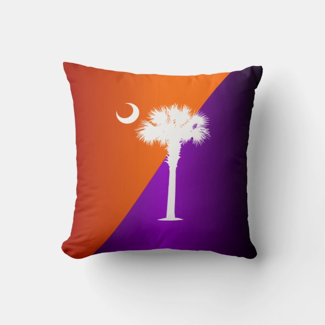 South Carolina Orange & Purple Cushion (Front)