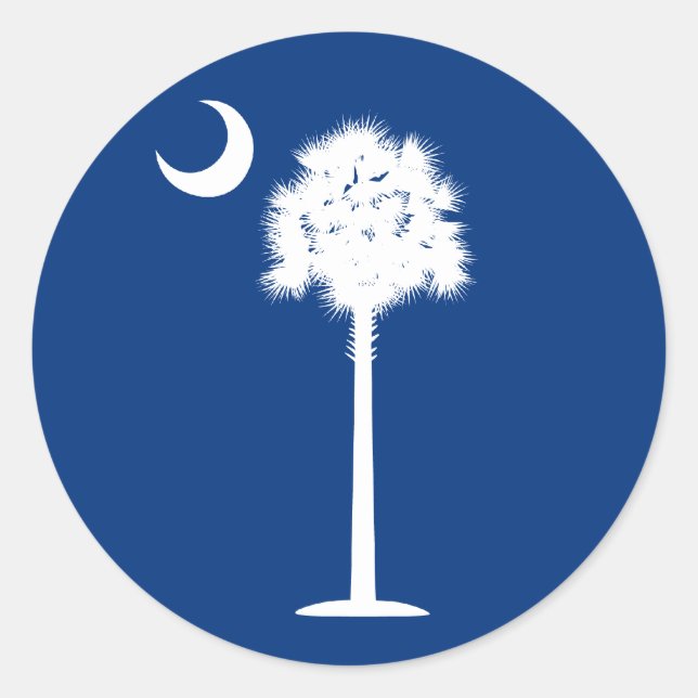 South Carolina Palmetto and Crescent Moon Sticker (Front)