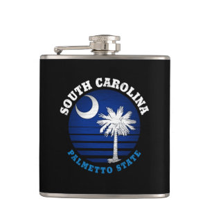 SOUTH CAROLINA PALMETTO STATE FLAG HIP FLASK