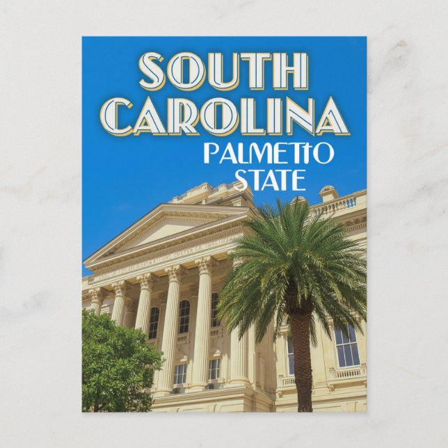 South Carolina Palmetto State Postcard (Front)