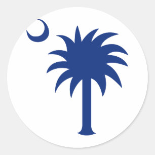 South Carolina Palmetto Tree Classic Round Sticker