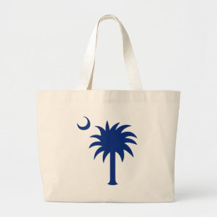 South Carolina Palmetto Tree Large Tote Bag