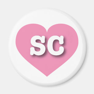 South Carolina Pink Heart - Big Love Magnet