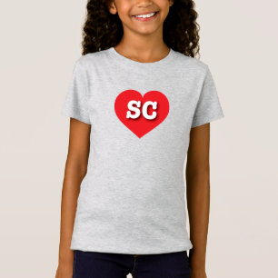 South Carolina Pink Heart - I love SC T-Shirt