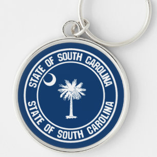 South Carolina Round Emblem Key Ring