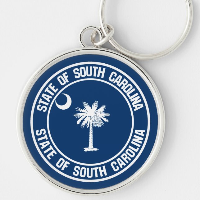 South Carolina Round Emblem Key Ring (Front)