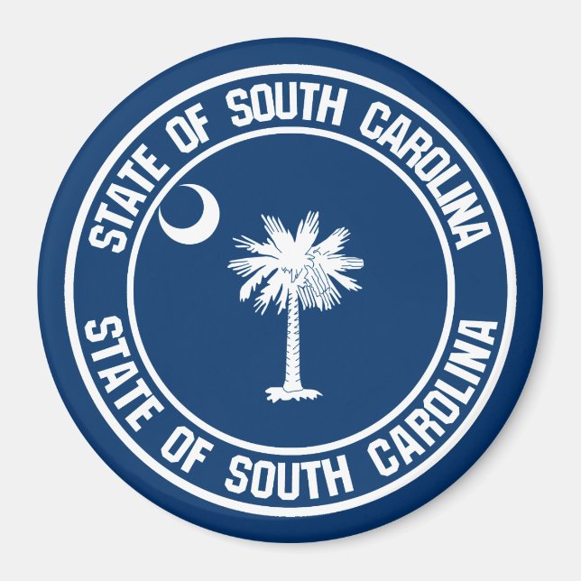 South Carolina Round Emblem Magnet (Front)
