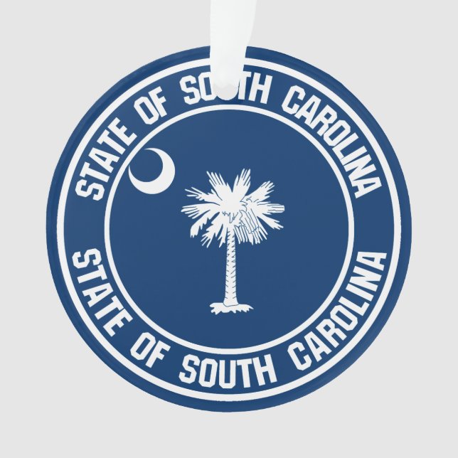 South Carolina Round Emblem Ornament (Front)