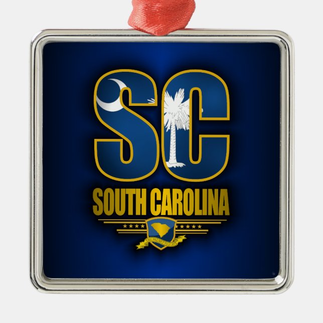 South Carolina (SC) Metal Tree Decoration (Front)