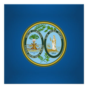 South Carolina seal, American state seal Poster