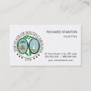 South Carolina sign Business Card