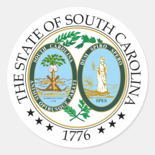 South Carolina sign Classic Round Sticker