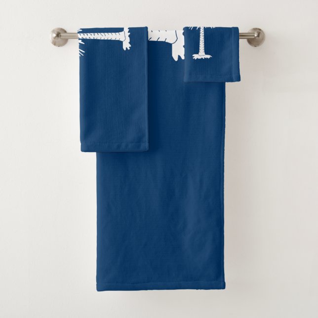 South Carolina State Flag Bath Towel Set (Insitu)