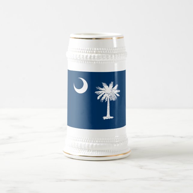 South Carolina State Flag Beer Stein (Center)