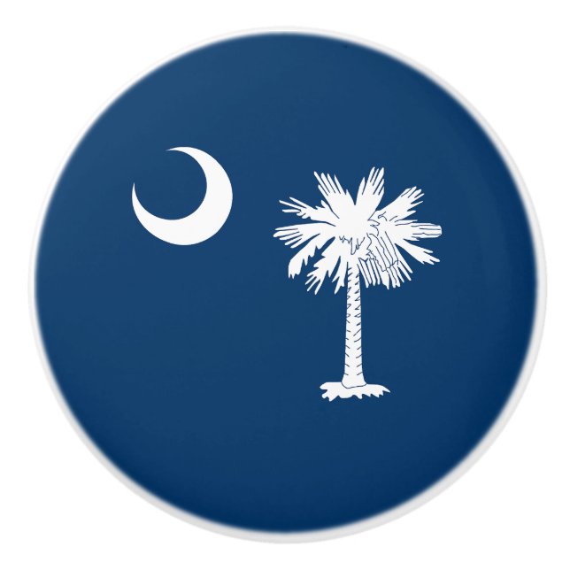 South Carolina State Flag Ceramic Knob (Front)