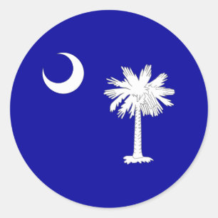 South_Carolina_state_flag Classic Round Sticker
