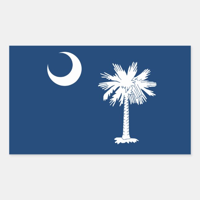 South Carolina State Flag Design Accent Rectangular Sticker (Front)