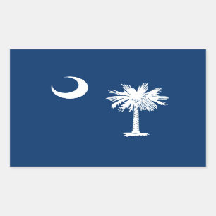 South Carolina State Flag Design Accent Rectangular Sticker
