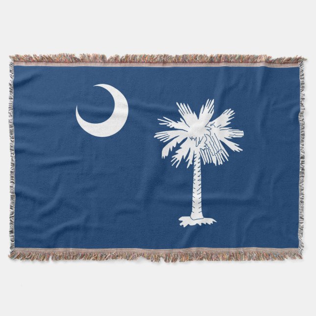 South Carolina State Flag Design Accent Throw Blanket (Front)