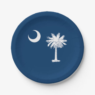 South Carolina State Flag Paper Plate