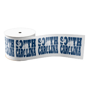 South Carolina state flag typography design Grosgrain Ribbon