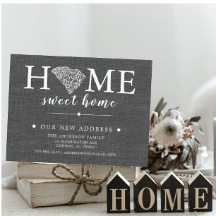 SOUTH CAROLINA State Moving Announcement Post Card