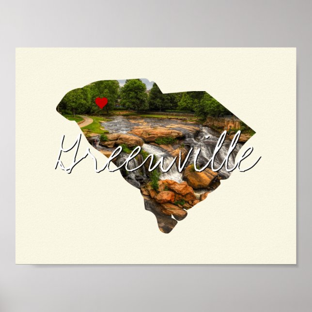 South Carolina State Photo insert and town name Poster (Front)