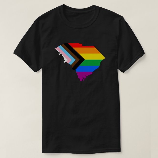 South Carolina State Pride LGBTQ Progress Pride T-Shirt (Design Front)