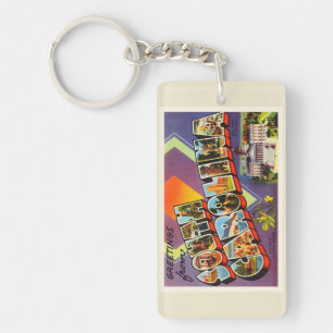 South Carolina State SC Old Vintage Postcard- Key Ring